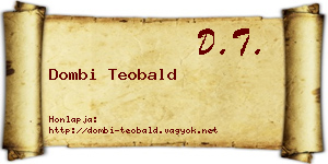 Dombi Teobald névjegykártya